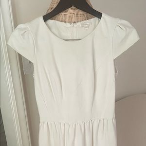 Shoshanna size 2 knee-length, off-white dress with cap sleeves